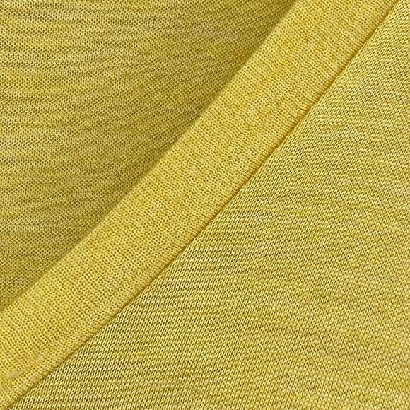 EILEEN FISHER Top M Silk Cotton Jersey Scoop Neck 3/4 Sleeve Basic Yellow - Picture 6 of 12